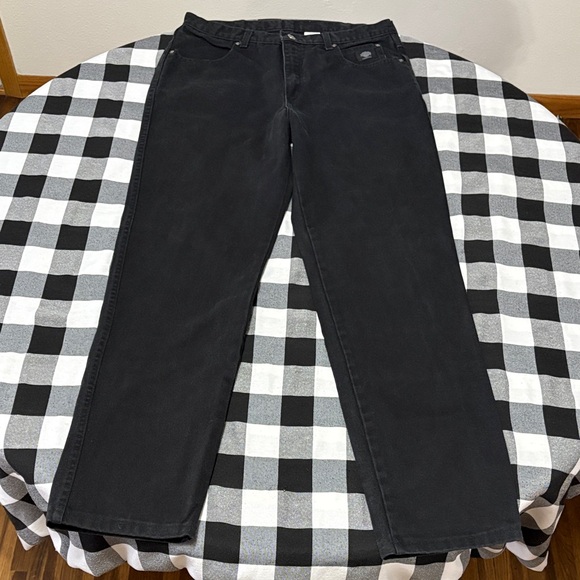 USA Harley Davidson Black Traditional Jeans Men Size 36 x 34 Long Cotton Tapered - Picture 2 of 11